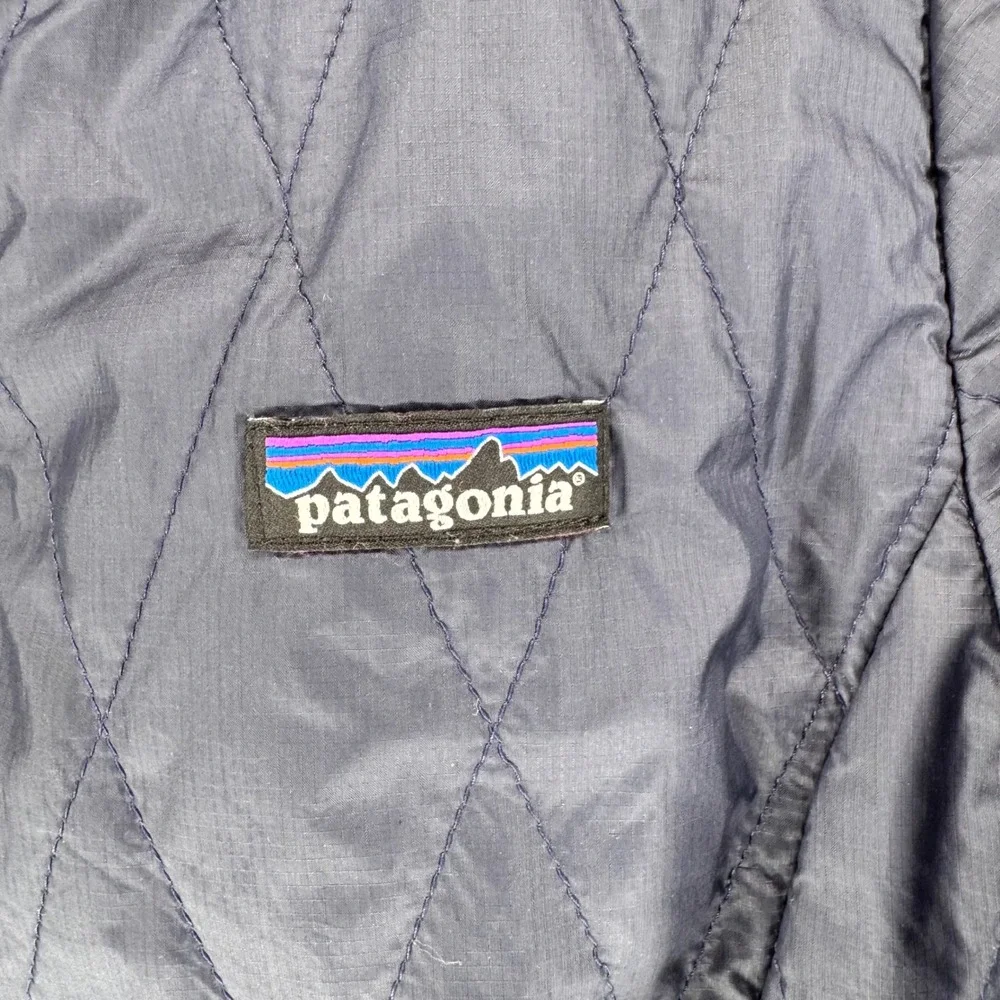 Patagonia Quilted Puffer Jacket‎ Kids L 12 Years Navy Blue Insulated